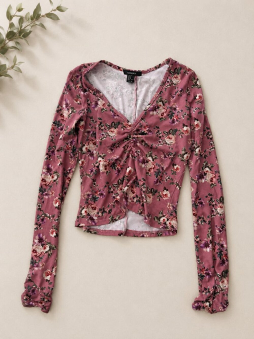 🌸 Forever 21 Floral Long Sleeve Top – Size Small 🌸